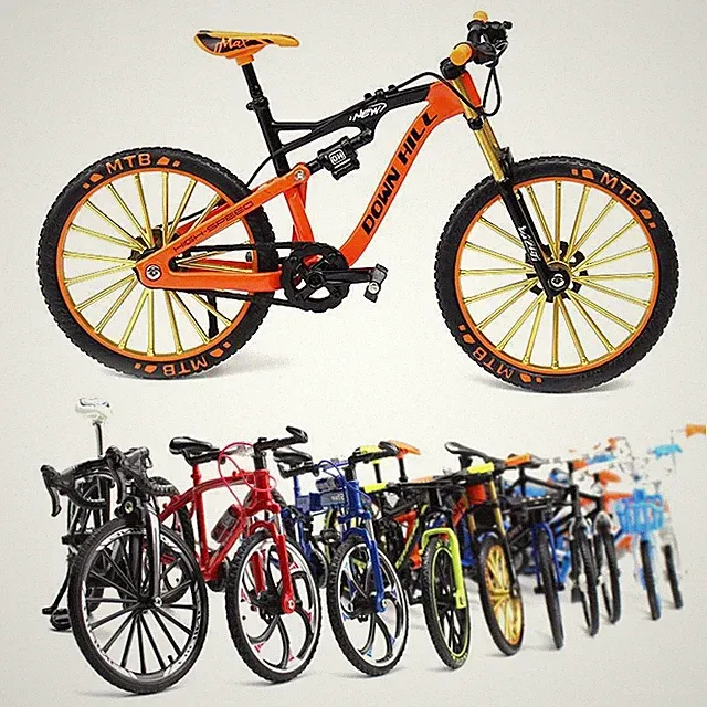 1:10 Mini Alloy Bicycle Toy, Finger Mountain Bike Diecast, Metal Racing Toy Kids