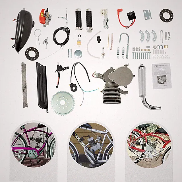 110cc 2-Stroke Gas Engine Kit for Motorized Bicycles - Easy Installation