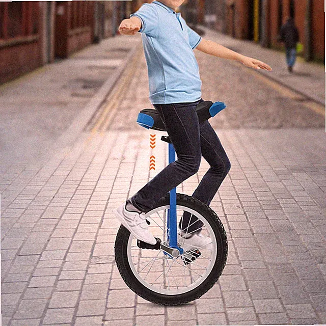 16 Inch Unicycle Adult Wheel Cycling Sport Wheel Fitness Unicycle w/ Steel Rim