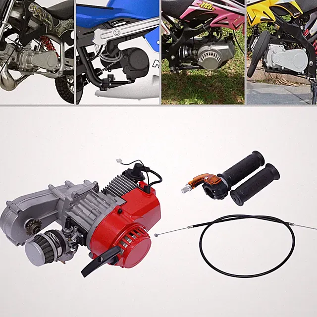 2 Stroke 47cc 49cc 50cc Racing Engine Motor for Mini Pocket Dirt Bike Quad ATV