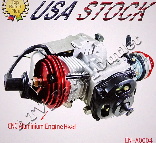 2 Stroke HP Racing Engine Motor 47cc 49cc 50cc Pocket Mini Bike Scooter ATV Quad
