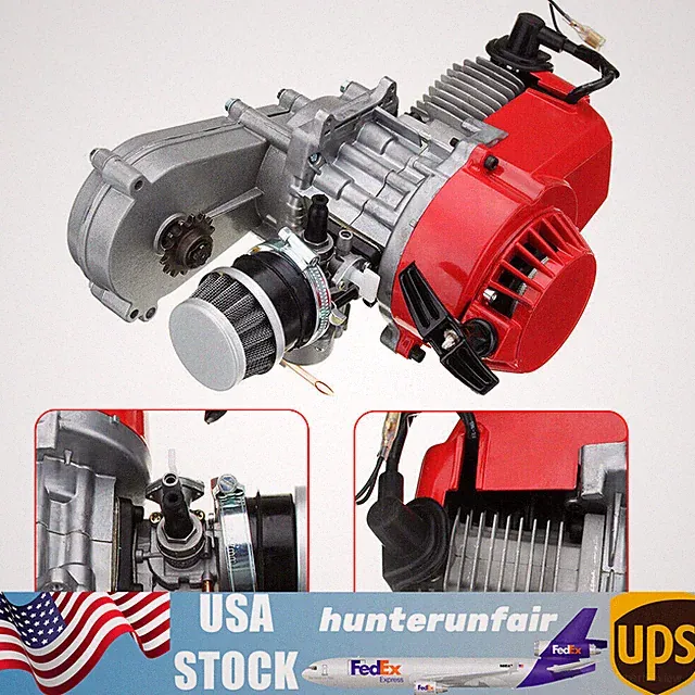 2 Stroke HP Racing Engine Motor 49cc 47cc 50cc Pocket/Quad/Dirt Bike Pull Start