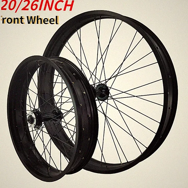 20/26inch *4.0 Fat Tire Mountain E-bike Front Wheel Snow Bike Wheeles Disc Brake