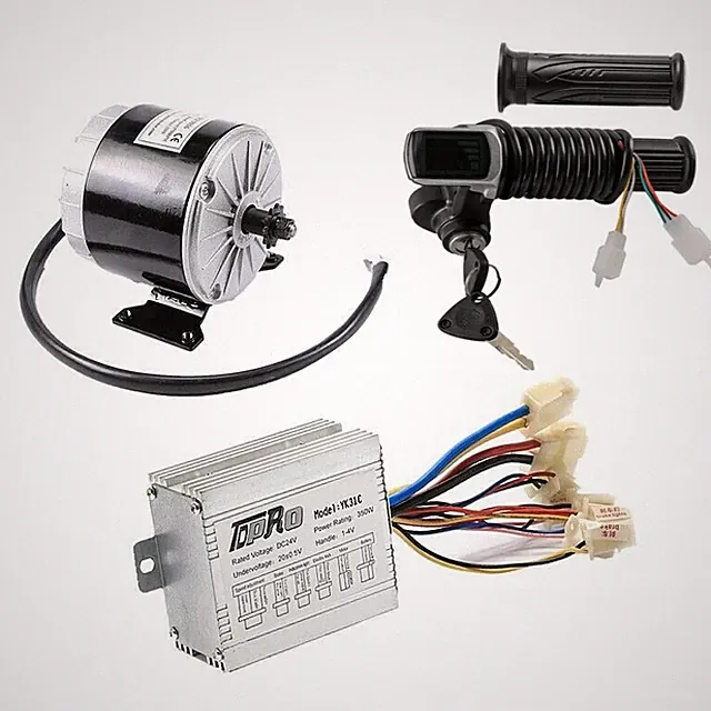 24V 350W Brush Motor Controller w/ LCD Throttle For E-Bike ATV Scooter Racing US