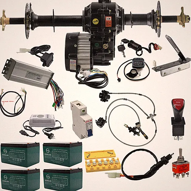 30'' Go kart Differential Rear Axle Kit 48V 1000W Motor Electric Racing ATV Bike