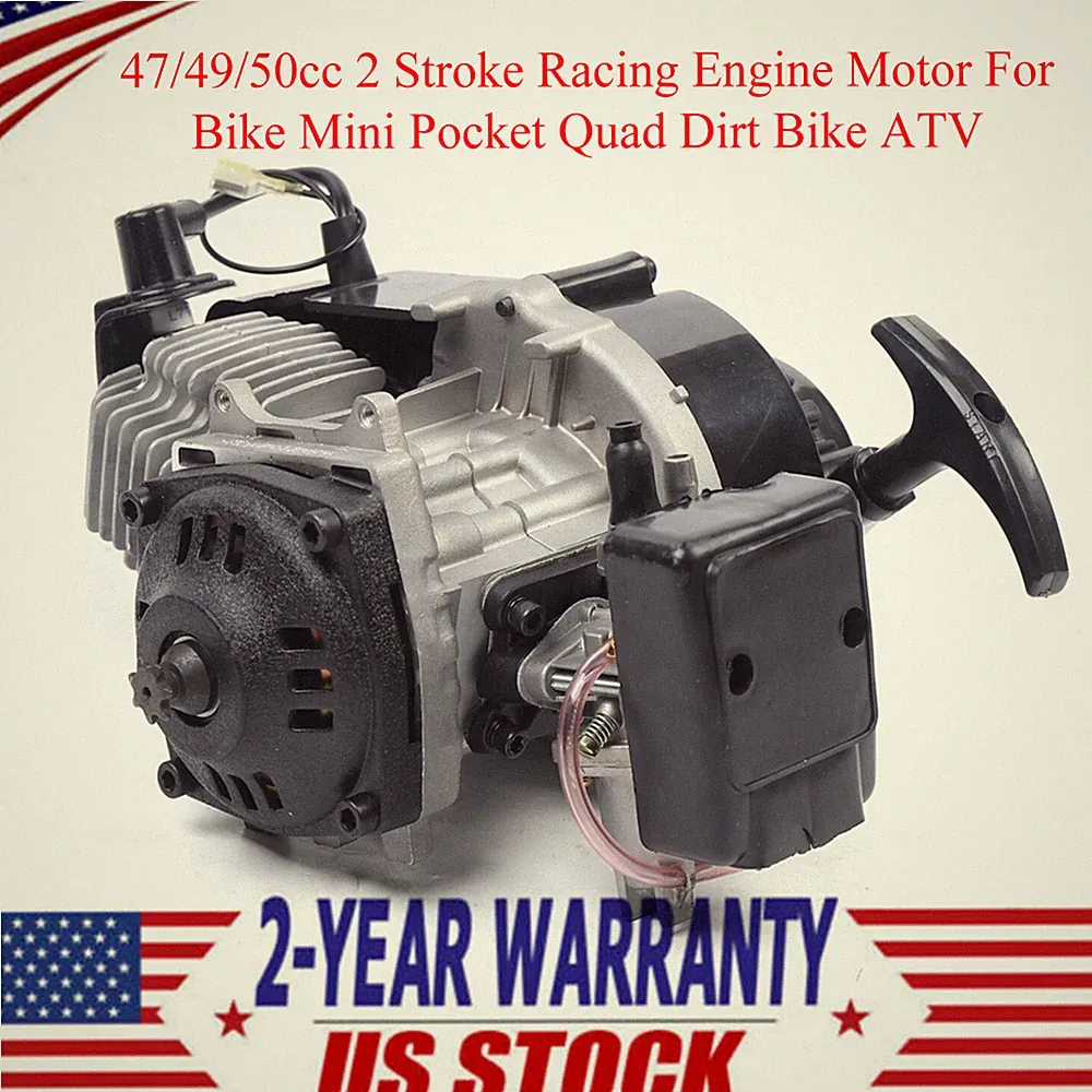 47/49/50cc 2 Stroke Racing Engine Motor For Bike Mini Pocket Quad Dirt Bike ATV
