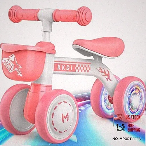 Baby Balance Bike Toys for 1 2 Year Old, Pink Toddler Bike, Racing style-Pink