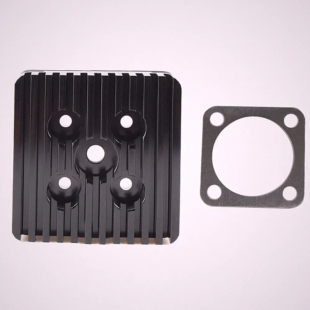 Black CNC Square Cylinder Head For Racing 66cc 80cc Engine Motorized Bicycle