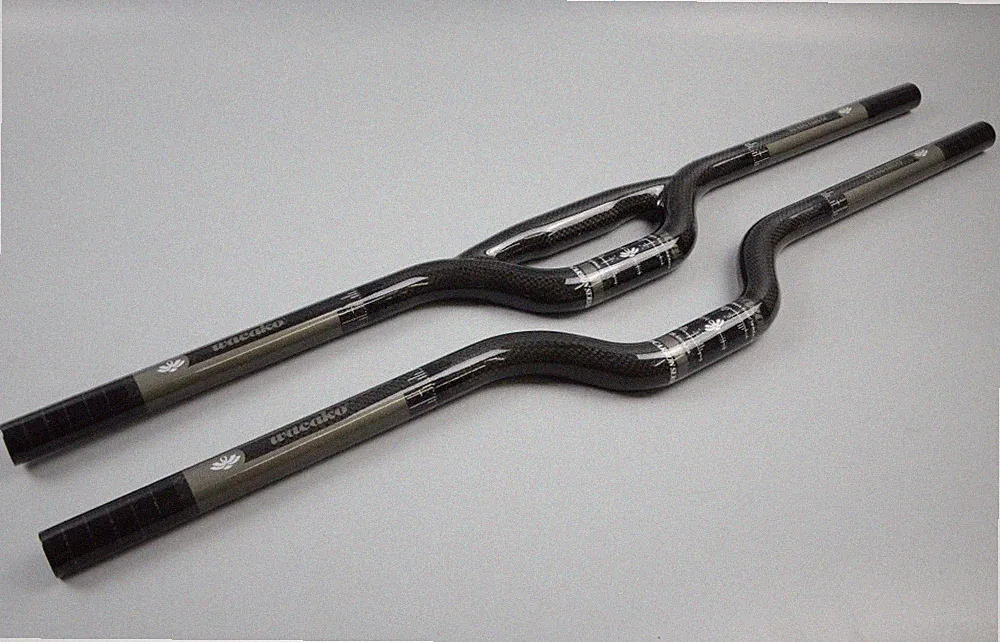 Carbon Fiber Riser Bar 31.8/25.4mm Mountain Folding Bike Handlebar Rise Up 55mm