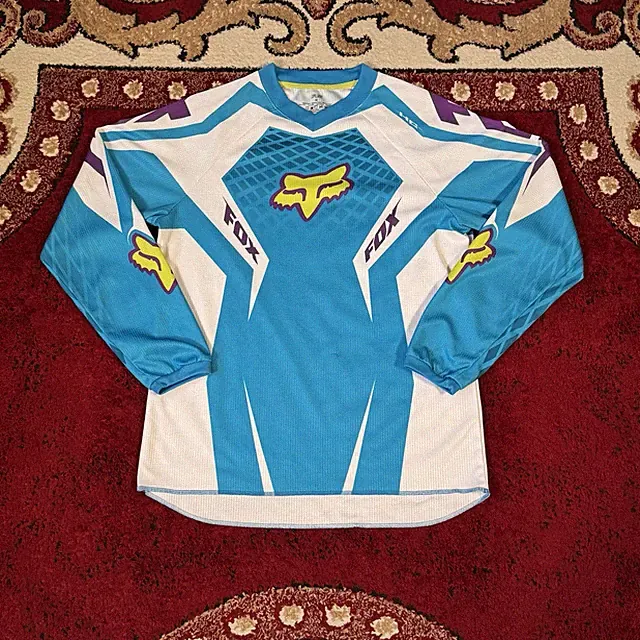 Fox Racing Kids Motocross Long Sleeve BMX Dirt Bike Blue Jersey Size M