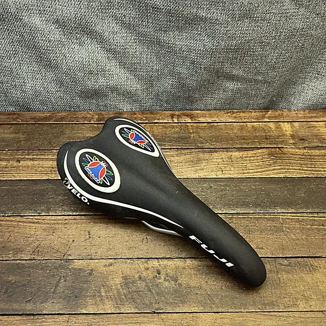 Fuji Bicycle Saddle Seat MT Fuji Logos Black Mens Road MTB Hybrid Bike