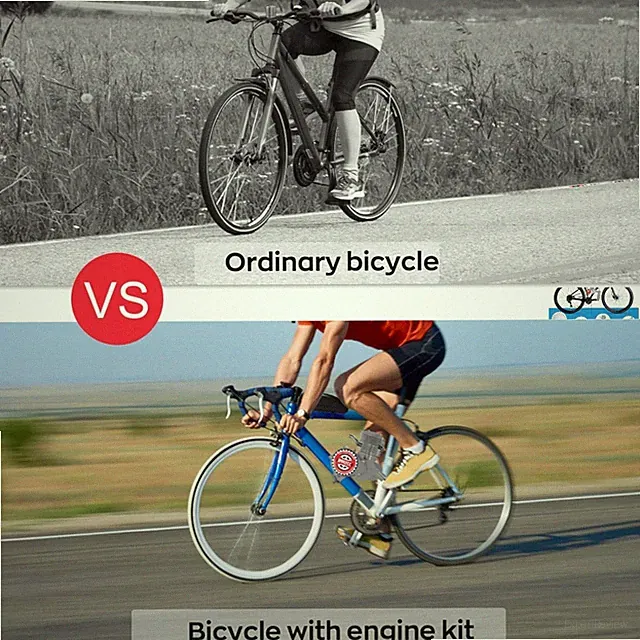 High-Performance 100cc Bicycle Engine Kit - Perfect for Mountain and Road Bikes