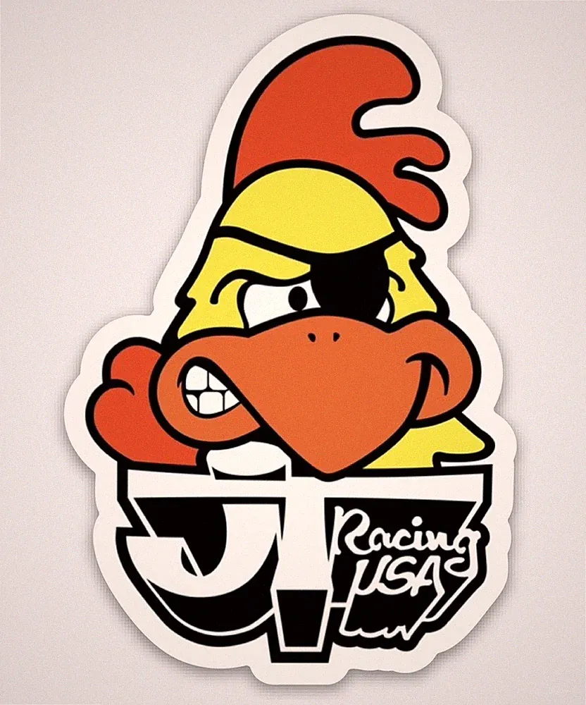 JT Racing BMX Bicycle Old School Racing Logo Vinyl Sticker Decal