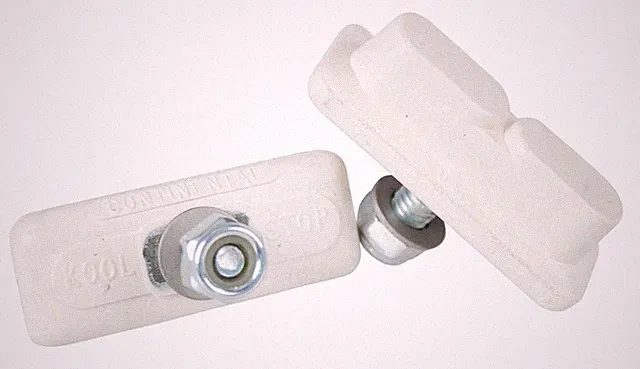 KOOL STOP Continental bicycle THREADED brake pads for Skyway Mags WHITE (PAIR)