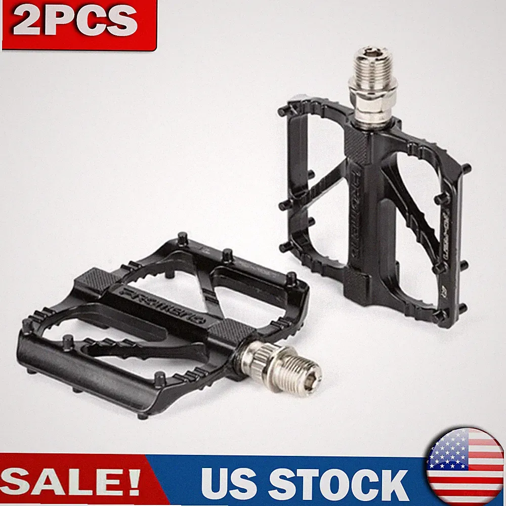 Mountain Bike Pedals Bicycle Pedal Flat Aluminum Sealed Bearing 9/16" BMX Road
