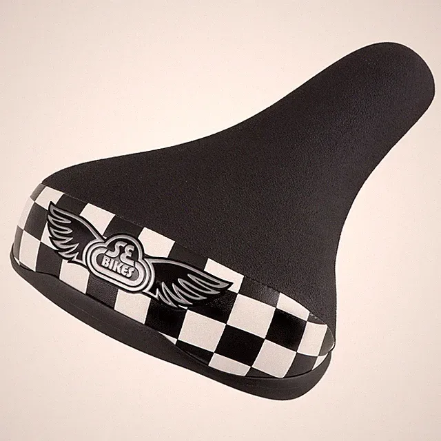NEW Release SE Bikes Racing Checkerboard Saddle Black & White Padded Seat