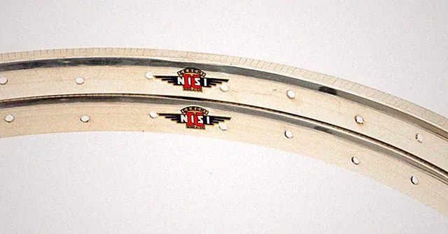 Nisi Polished Chrome 20" Alloy Rims Pair 36H BMX Recumbent 451mm BSD NEW NOS