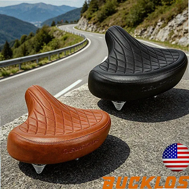 Retro Bike Saddle Wide Big Bum Ergonomic Shockproof Extra Soft MTB Road Cushion