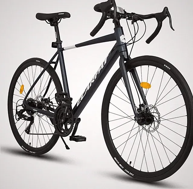 Road Bike 700C 16 Speed Outdoor Racing Bike Disc Brakes Aluminum Frame Drop Bar