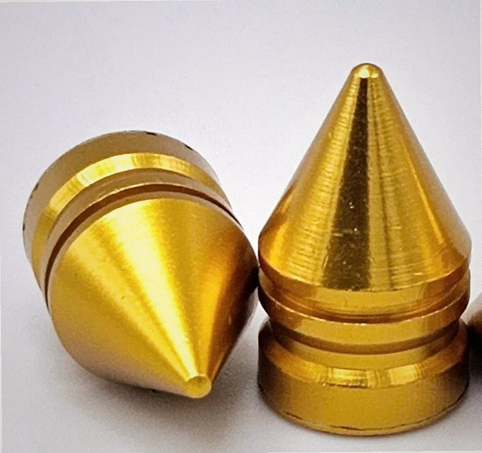 SPIKE GOLD Kustom Kapz 2PC VALVE CAPS beach cruiser bmx racing kids bicycle
