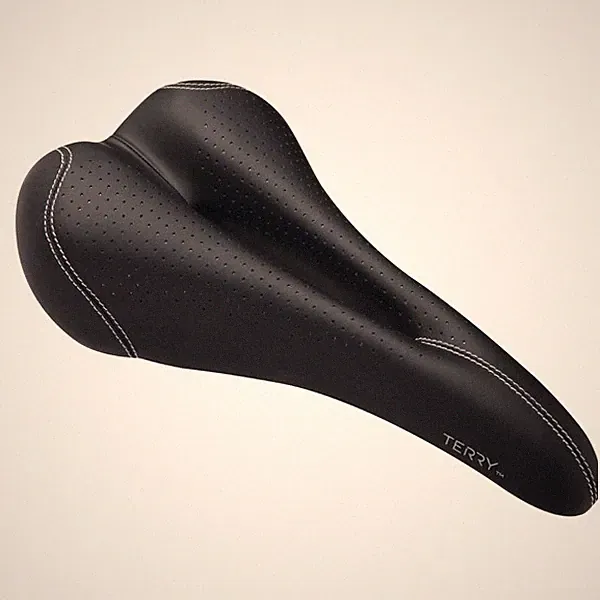 Terry Unisex Liberator Race Bike Saddle Comfortable Center Cutaway - Black Dots