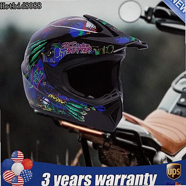 Unisex Adult Racing Helmet Motorcycle Dirt Bike Motocross Off Road Helmets Set