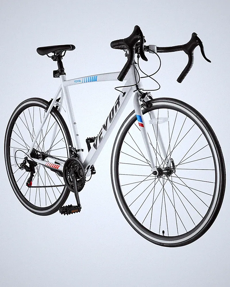 VEVOR Road Bike Racing Bicycle 700C Shimano 21 Speeds Carbon Steel Frame Caliper